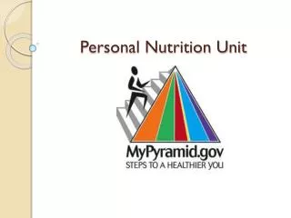 Personal Nutrition Unit