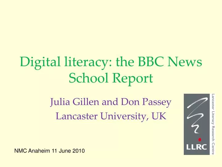 digital literacy the bbc news school report