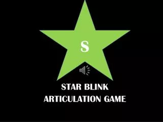 STAR BLINK ARTICULATION GAME