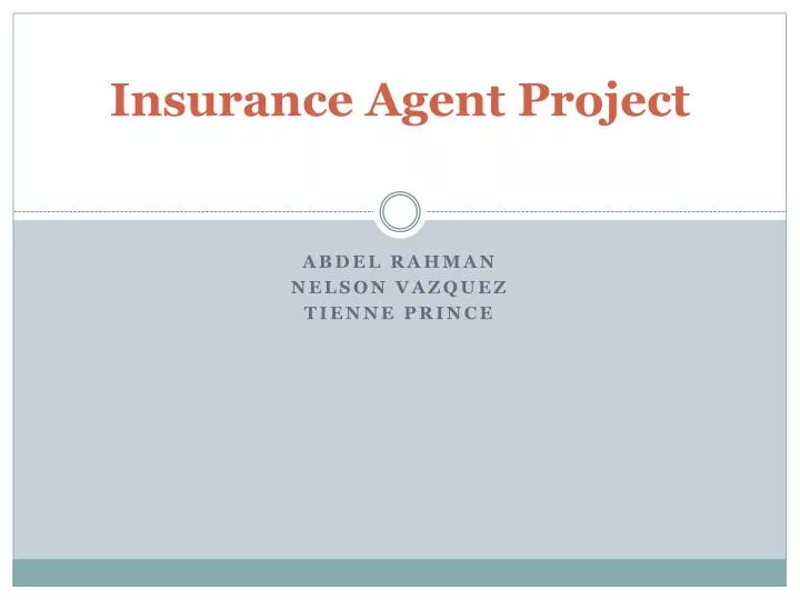 insurance agent project