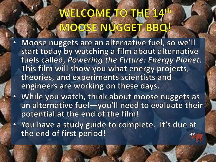 welcome to the 14 th moose nugget bbq