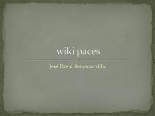 wiki paces