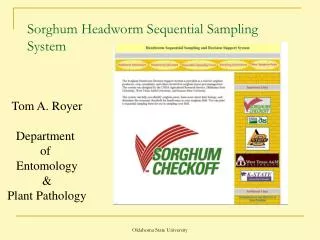 sorghum headworm sequential sampling system