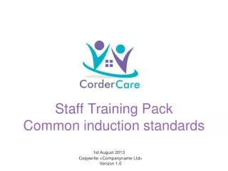 Staff Training Pack Common induction standards