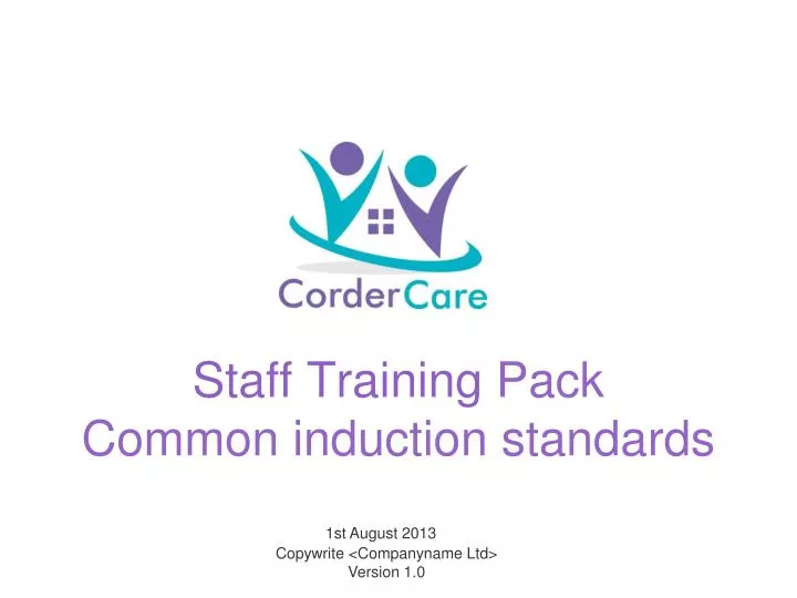 staff training pack common induction standards