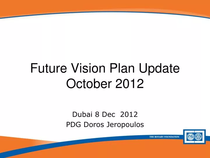 future vision plan update october 2012
