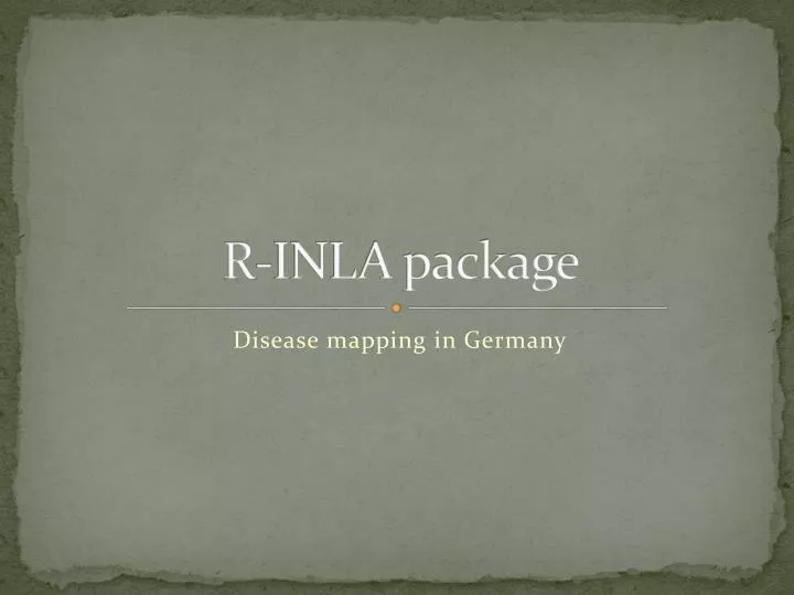 r inla package
