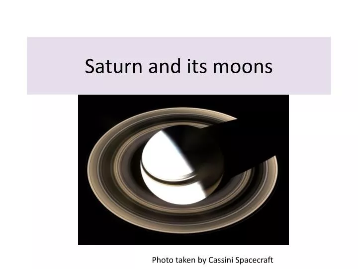 saturn and its moons