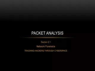 Packet analysis