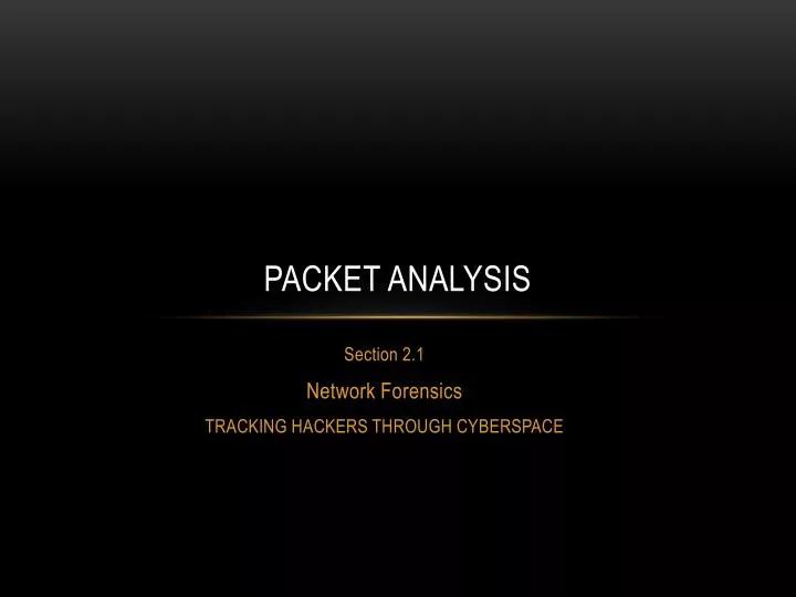 packet analysis