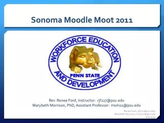 Sonoma Moodle Moot 2011