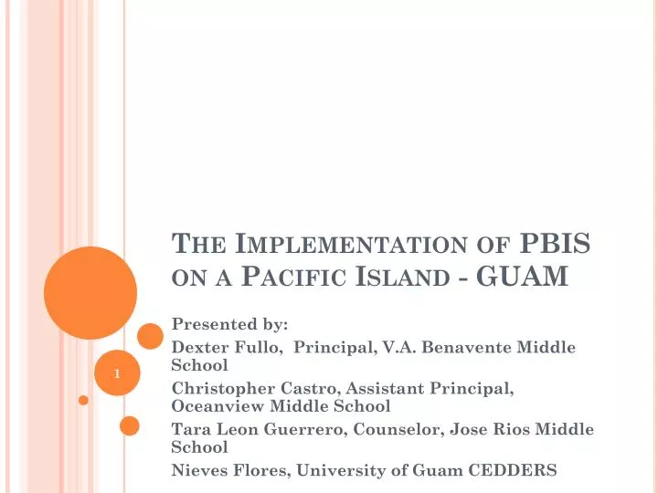 the implementation of pbis on a pacific island guam