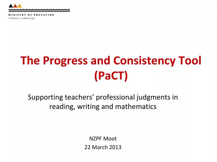 the progress and consistency tool pact