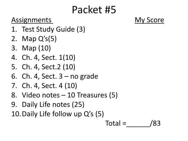 packet 5