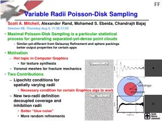 Variable Radii Poisson-Disk Sampling