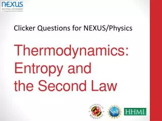 Thermodynamics: Entropy and the Second Law