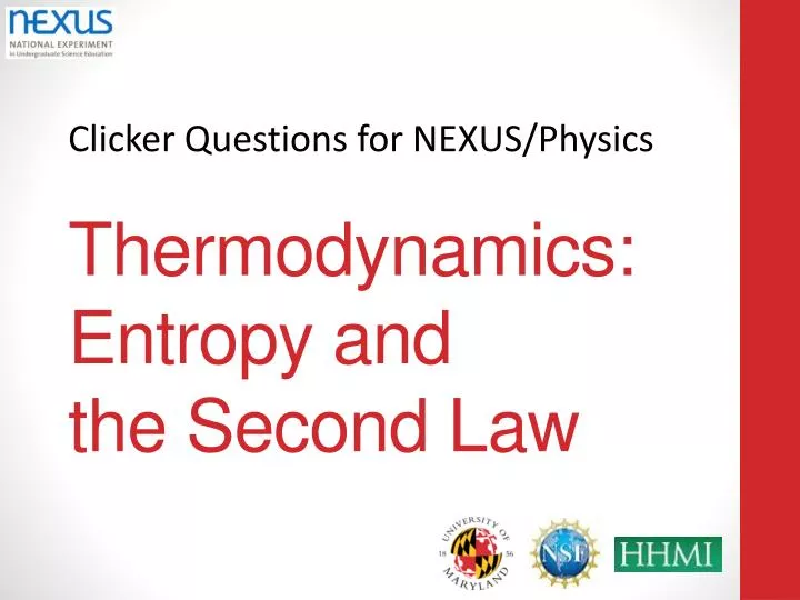 thermodynamics entropy and the second law