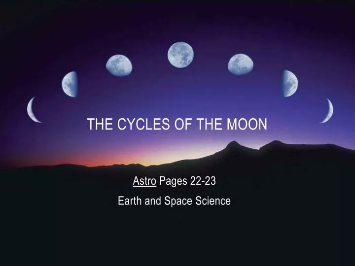 the cycles of the moon