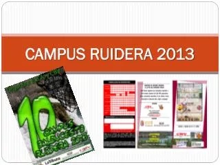 CAMPUS RUIDERA 2013