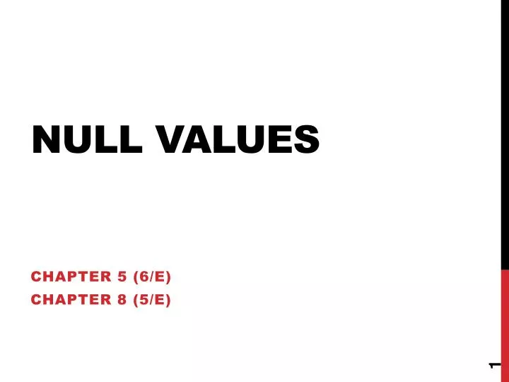 null values