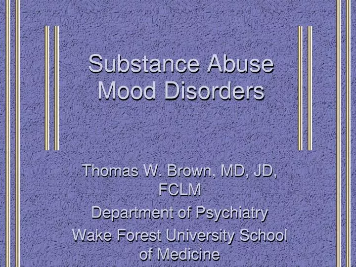 substance abuse mood disorders