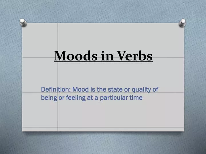 moods in verbs