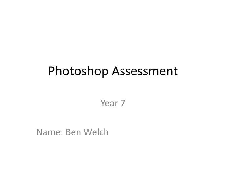 photoshop assessment