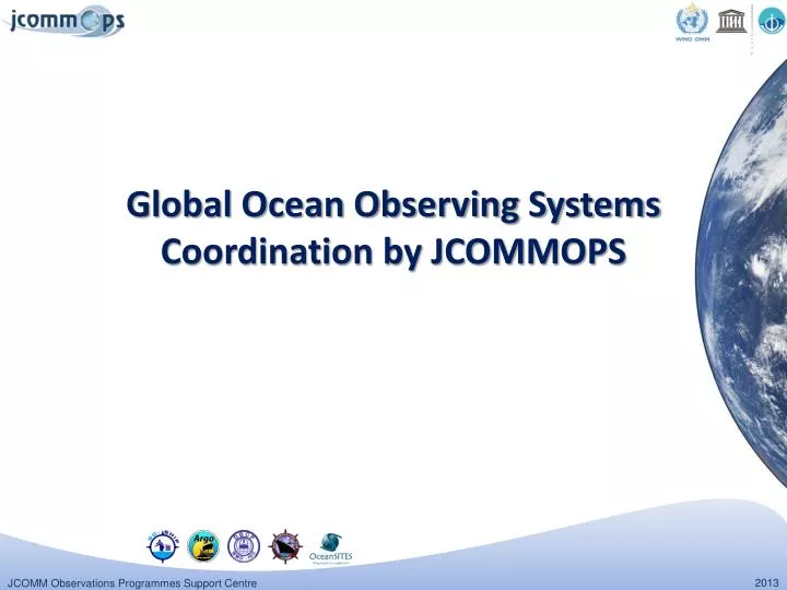 global ocean observing systems coordination by jcommops