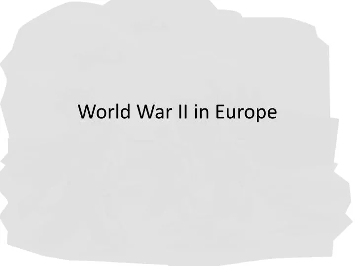 world war ii in europe