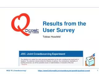 Results from the User Survey