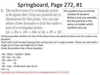 Springboard, Page 272, #1