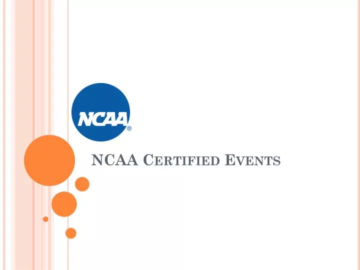 ncaa certified events