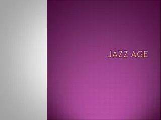 Jazz age