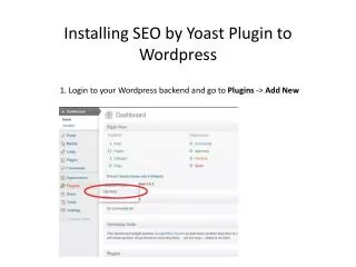 Installing SEO by Yoast Plugin to Wordpress