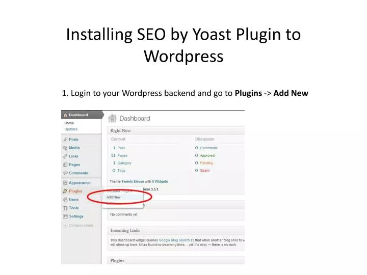 installing seo by yoast plugin to wordpress