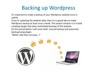 Backing up Wordpress