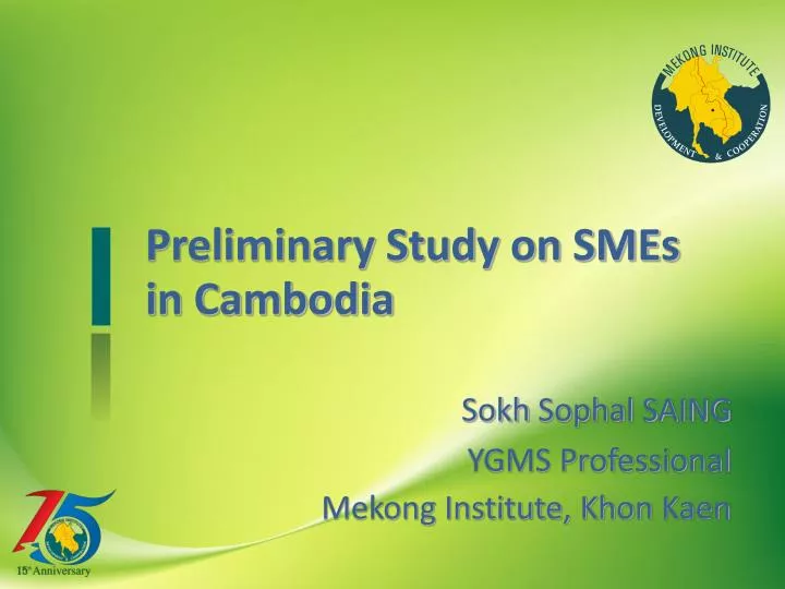 preliminary study on smes in cambodia