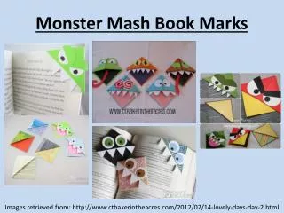 Monster Mash Book Marks