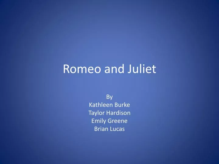 romeo and juliet