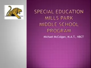 Special Education Mills Park Middle School Program