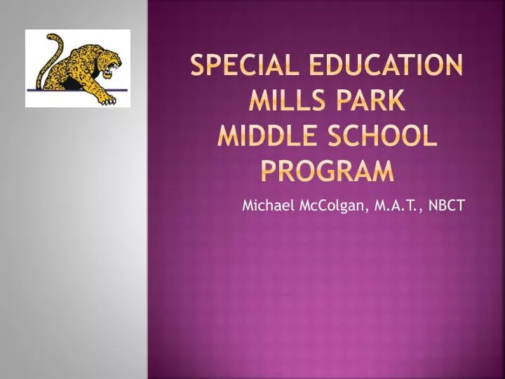 special education mills park middle school program