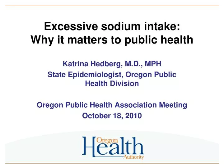 excessive sodium intake why it matters to public health