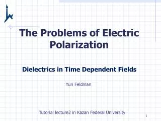 The Problems of Electric Polarization