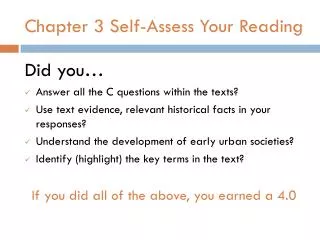 Chapter 3 Self-Assess Your Reading