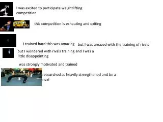 I was excited to participate weightlifting competition
