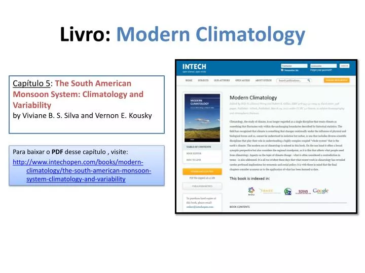livro modern climatology