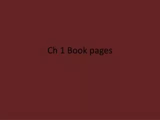 ch 1 book pages