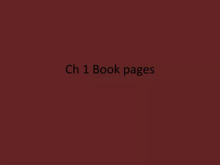 ch 1 book pages