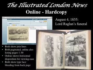 The Illustrated London News Online - Hardcopy