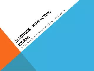 Elections - How voting works